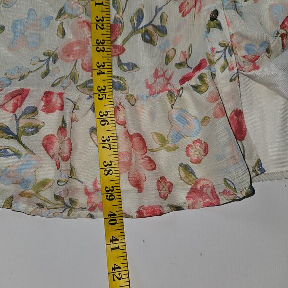 American Rag Cie Dress Women’s 1X Floral Sleeveless Button Front Ruffle Hem Boho - Picture 12 of 12